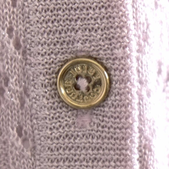 Juicy Couture silk sparkling pink crocheted cardigan - Picture 6 of 8